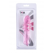 Стимулирующая розовая насадка с шишечками и шипами - 13,5 см. - Toyfa Basic - в Подольске купить с доставкой