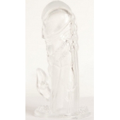 Прозрачная гелевая насадка с клиторальным отростком - 13 см. - Toyfa Basic - в Подольске купить с доставкой