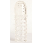 Прозрачная закрытая гелевая насадка - 13,5 см. - Toyfa Basic - в Подольске купить с доставкой