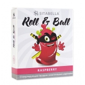 Стимулирующий презерватив-насадка Roll   Ball Raspberry - Sitabella - купить с доставкой в Подольске