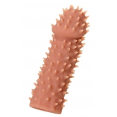 Телесная насадка на фаллос с имитацией шипов KOKOS Extreme Sleeve 07 - 14,7 см. - KOKOS - в Подольске купить с доставкой