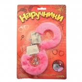 Металлические наручники с розовой плюшевой отделкой - Сима-Ленд - купить с доставкой в Подольске