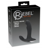 Черный вибромассажер простаты с функцией римминга Plug with Perineum Stimulator - 16,6 см. - Orion - в Подольске купить с доставкой