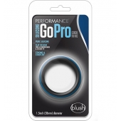 Черно-синее эрекционное кольцо Silicone Go Pro Cock Ring - Blush Novelties - в Подольске купить с доставкой