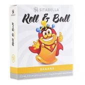 Стимулирующий презерватив-насадка Roll   Ball Banana - Sitabella - купить с доставкой в Подольске