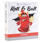 Стимулирующий презерватив-насадка Roll   Ball Cherry - Sitabella - купить с доставкой в Подольске