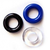 Набор из трех разноцветных эрекционных колец Erowoman-Eroman - Erowoman-Eroman - в Подольске купить с доставкой