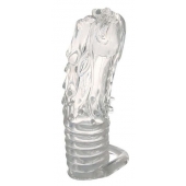 Закрытая прозрачная насадка в форме дракона с креплением-колечком - 14 см. - Erowoman-Eroman - в Подольске купить с доставкой