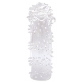 Закрытая прозрачная насадка в форме розы с креплением-колечком - 13 см. - Erowoman-Eroman - в Подольске купить с доставкой