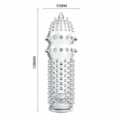 Закрытая прозрачная насадка Crystal sleeve - 14,2 см. - Erowoman-Eroman - в Подольске купить с доставкой