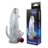 Закрытая прозрачная вибронасадка на пенис Crystal Sleeve Vibe - Erowoman-Eroman - в Подольске купить с доставкой