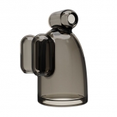 Дымчатая насадка-мастурбатор с вибрацией Vibrating Crystal Cap III - Baile - в Подольске купить с доставкой