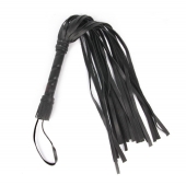 Черный флоггер с черной ручкой Notabu - 49 см. - Notabu - купить с доставкой в Подольске