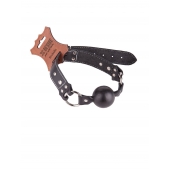 Кляп-шар классической формы и конструкции из натуральной кожи - Sitabella - купить с доставкой в Подольске