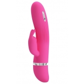 Розовый вибратор Ingram с электростимуляцией - 19,2 см. - Baile - купить с доставкой в Подольске