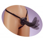 Черный податливый страпон Posable Partner Strap-On - 17,8 см. - Pipedream - купить с доставкой в Подольске