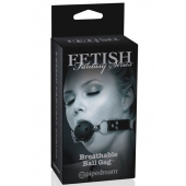 Черный кляп с дырочками Breathable Ball Gag - Pipedream - купить с доставкой в Подольске