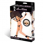 Две пары черных наручников, крепящиеся к матрасу - Lux Fetish - купить с доставкой в Подольске