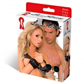 Бархатистые черные фиксаторы для рук или ног - Lux Fetish - купить с доставкой в Подольске