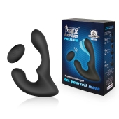 Черный силиконовый вибромассажер простаты с пультом ДУ - Sex Expert - в Подольске купить с доставкой