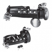 Плотная черная сбруя целомудрия для пениса на замочке - BlueLine - купить с доставкой в Подольске