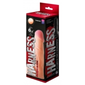 Телесная насадка на Harness с коннектором BLACK LINE - 17 см. - LOVETOY (А-Полимер) - купить с доставкой в Подольске