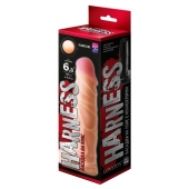 Телесная насадка на Harness с коннектором BLACK LINE - 17,5 см. - LOVETOY (А-Полимер) - купить с доставкой в Подольске