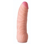 Телесная изогнутая насадка на Harness с коннектором BLACK LINE - 17 см. - LOVETOY (А-Полимер) - купить с доставкой в Подольске