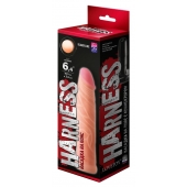 Телесная насадка без мошонки на Harness с коннектором BLACK LINE - 17,5 см. - LOVETOY (А-Полимер) - купить с доставкой в Подольске