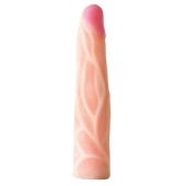 Телесная насадка с венками на Harness с коннектором GREEN LINE - 18 см. - LOVETOY (А-Полимер) - купить с доставкой в Подольске