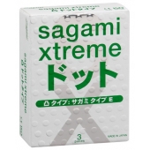 Презервативы Sagami Xtreme SUPER DOTS с точками - 3 шт. - Sagami - купить с доставкой в Подольске