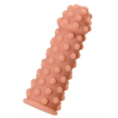 Телесная реалистичная насадка KOKOS Extreme Sleeve 02 с дополнительной стимуляцией - 12,7 см. - KOKOS - в Подольске купить с доставкой