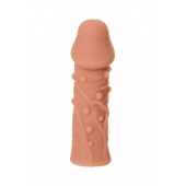 Телесная реалистичная насадка KOKOS Extreme Sleeve 06 с дополнительной стимуляцией - 12,7 см. - KOKOS - в Подольске купить с доставкой