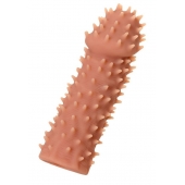 Телесная реалистичная насадка KOKOS Extreme Sleeve 07 с дополнительной стимуляцией - 12,7 см. - KOKOS - в Подольске купить с доставкой