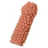 Телесная реалистичная насадка KOKOS Extreme Sleeve 08 с дополнительной стимуляцией - 12,7 см. - KOKOS - в Подольске купить с доставкой