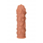 Телесная реалистичная насадка KOKOS Extreme Sleeve 11 с дополнительной стимуляцией - 12,7 см. - KOKOS - в Подольске купить с доставкой