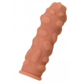 Телесная реалистичная насадка KOKOS Extreme Sleeve 11 с дополнительной стимуляцией - 12,7 см. - KOKOS - в Подольске купить с доставкой