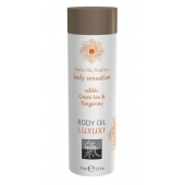 Съедобное массажное масло с ароматом зеленого чая и мандарина - 75 мл. - Shiatsu - купить с доставкой в Подольске