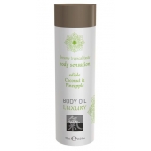 Съедобное массажное масло с ароматом кокоса и ананаса - 75 мл. - Shiatsu - купить с доставкой в Подольске