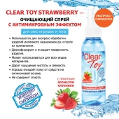 Очищающий спрей для игрушек CLEAR TOY Strawberry - 100 мл. - Биоритм - купить с доставкой в Подольске