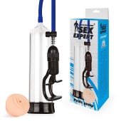 Прозрачная вакуумная помпа с ручным поршнем - Sex Expert - в Подольске купить с доставкой