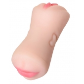 Телесный двусторонний мастурбатор Pretty Mouth - ротик и вагина - ToyFa - в Подольске купить с доставкой