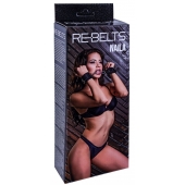 Черные кожаные наручники Naila - Rebelts - купить с доставкой в Подольске