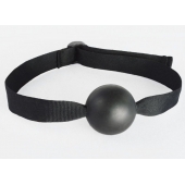 Черный кляп-шар на ремешках с пряжками - Sitabella - купить с доставкой в Подольске