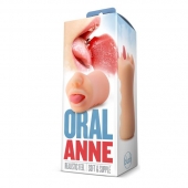 Телесный мастурбатор-ротик с язычком Oral Anne - Blush Novelties - в Подольске купить с доставкой