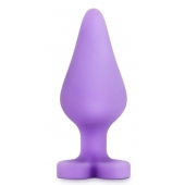 Фиолетовая анальная пробка Naughty Candy Heart Do Me Now - 8,9 см. - Blush Novelties - купить с доставкой в Подольске