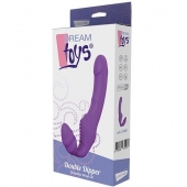 Фиолетовый безремневой вибрострапон DOUBLE DIPPER - Dream Toys - купить с доставкой в Подольске