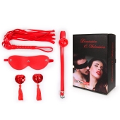 Пикантный набор БДСМ из 4 предметов в красном цвете - Notabu - купить с доставкой в Подольске