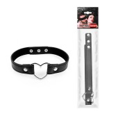Черный ошейник с сердечком - Notabu - купить с доставкой в Подольске