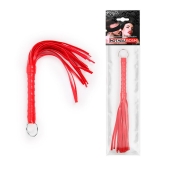 Красная плеть с рукоятью в оплетке - 28 см. - Notabu - купить с доставкой в Подольске